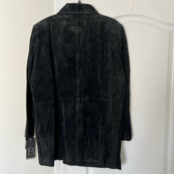 Bernardo | black suede coat - XL - Picture 2 of 8